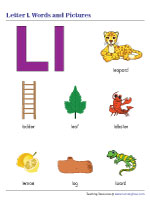 Letter L Words and Pictures Chart