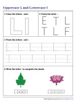 Uppercase and Lowercase L Mixed Practice