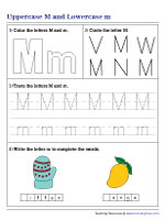 Uppercase M and Lowercase m Mixed Review