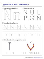 Uppercase N and Lowercase n Mixed Review