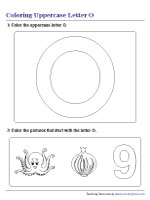 Coloring Uppercase Letter O