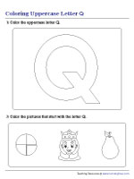Coloring Uppercase Letter Q