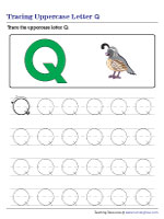 Tracing Uppercase Letter Q