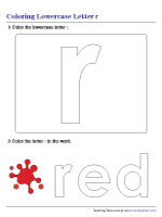 Coloring Lowercase Letter r
