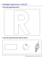 Coloring Uppercase Letter R