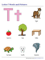 Letter T Words and Pictures Chart