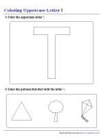 Coloring Uppercase Letter T