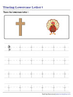 Tracing Lowercase Letter t