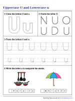 Uppercase U and Lowercase u Mixed Review