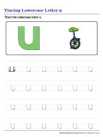 Tracing Lowercase Letter u