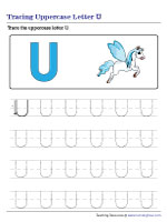 Tracing Uppercase Letter U