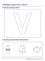 Coloring Uppercase Letter V