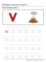 Tracing Lowercase Letter v