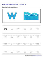 Tracing Lowercase Letter w