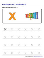 Tracing Lowercase Letter x