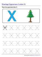 Tracing Uppercase Letter X