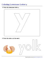 Coloring Lowercase Letter y