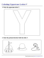 Coloring Uppercase Letter Y