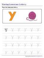 Tracing Lowercase Letter y