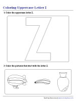 Coloring Uppercase Letter Z