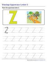 Tracing Uppercase Letter Z