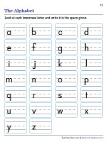 Printing Letters a to z - Lowercase