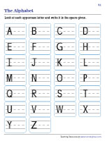 Printing Letters A to Z - Uppercase