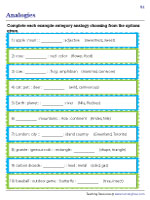 Completing Example-Category Analogies