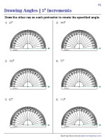 Drawing Angles - Five-Degree Increments