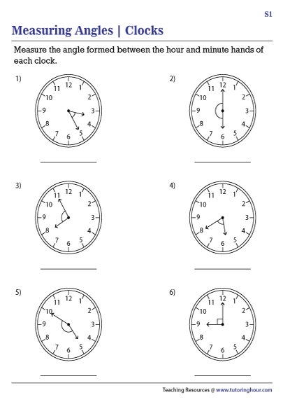 Measuring Angles in a Clock