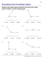 Measuring and Classifying Angles