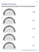 Reading Protractors - Match Up