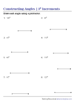 drawing angles using a protractor worksheets