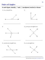 Identifying Adjacent, Vertical and Linear Angles