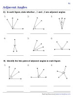 Identifying Adjacent Angles