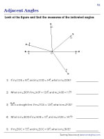 Adjacent Angles - Multiple Pairs