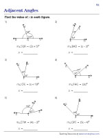 Adjacent Angles - Solve for x