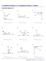 Complementary And Supplementary Angles Worksheets