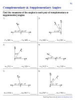 Algebra in Complementary and Supplementary Angles
