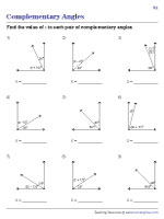Complementary Angles and Linear Expressions