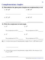 Finding the Complementary Angles