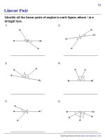 Linear Pairs of Angles Worksheets