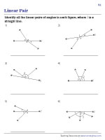 Linear Pair of Angles Worksheets