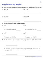 Identifying Supplementary Angles