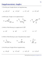 Supplementary Angles - MCQs