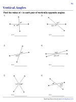 Vertical Angles and Linear Expressions