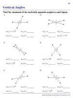 Finding Measures - Two Vertical Angle Pairs