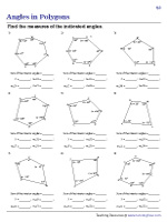 Angles in Polygons Worksheets