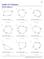 Finding the Sum of Interior Angles and the Missing Angle 1