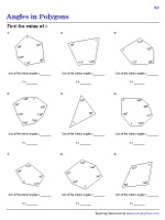 Angles In Polygons Worksheets